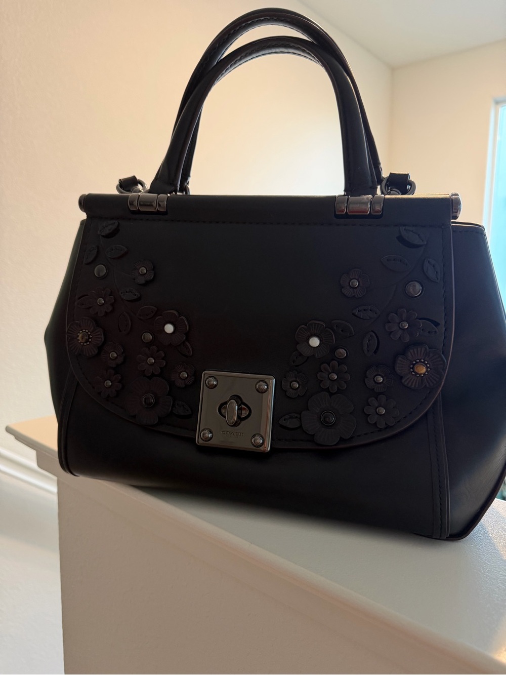 Coach Willow Floral Drifter Top Handle Satchel - Picture 4 of 14